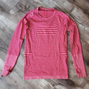 LL Lemon Swiftly Tech Long-Sleeve Shirt (size 6)